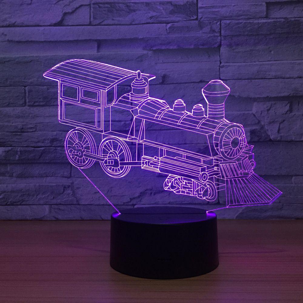 Vintage Train Illusion Lamp-3D Optical Lamp