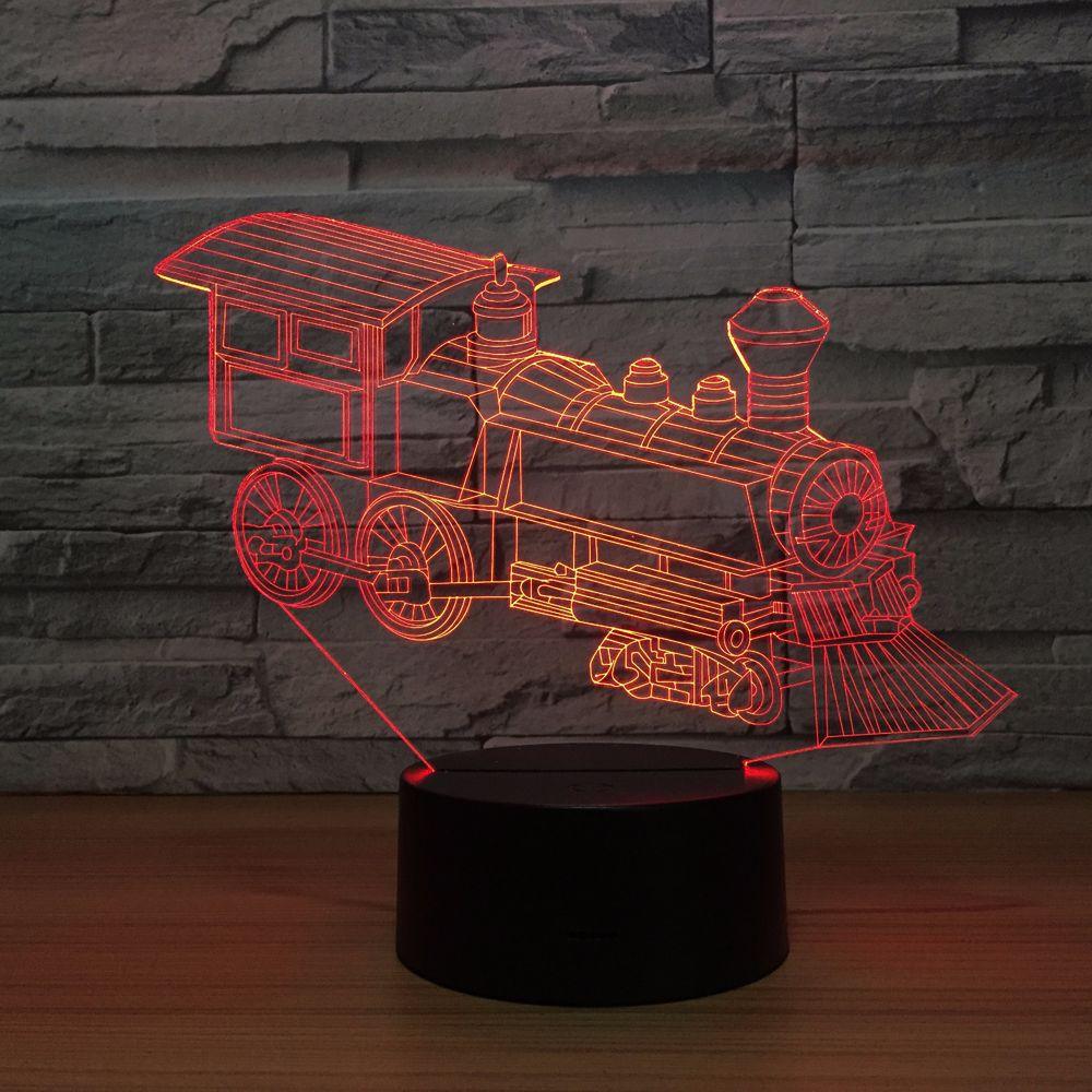 Vintage Train Illusion Lamp-3D Optical Lamp