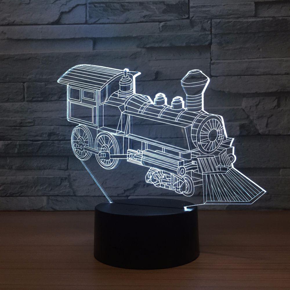 Vintage Train Illusion Lamp-3D Optical Lamp