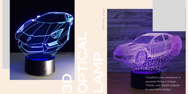 Top 6 Lamps for Car Lovers! - 3D Optical Lamp