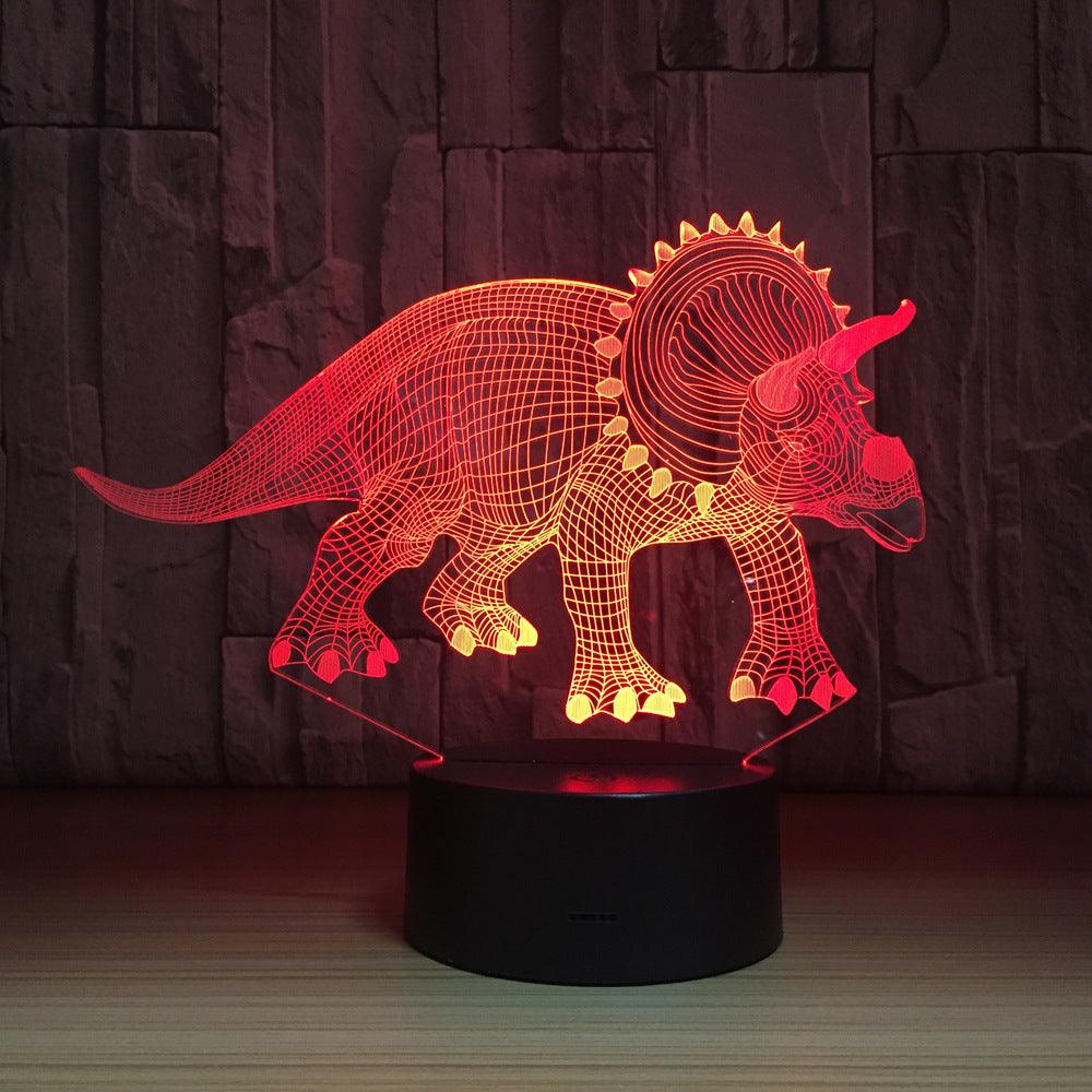 3D Triceratops Illusion Lamp-3D Optical Lamp