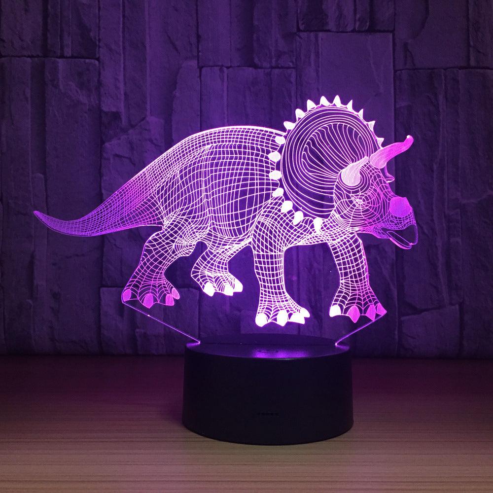 3D Triceratops Illusion Lamp-3D Optical Lamp