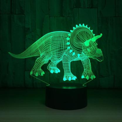 Triceratops 3D Optical Illusion Lamp - 3D Optical Lamp