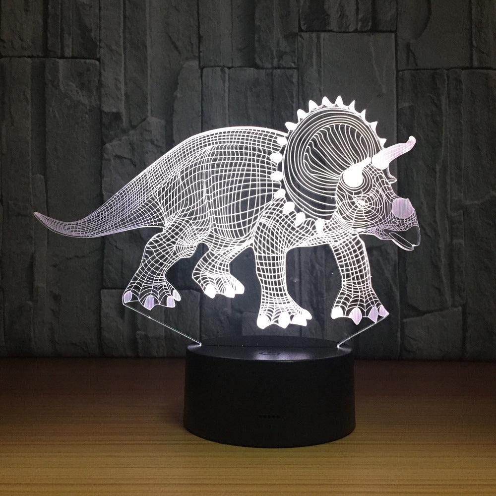 3D Triceratops Illusion Lamp-3D Optical Lamp