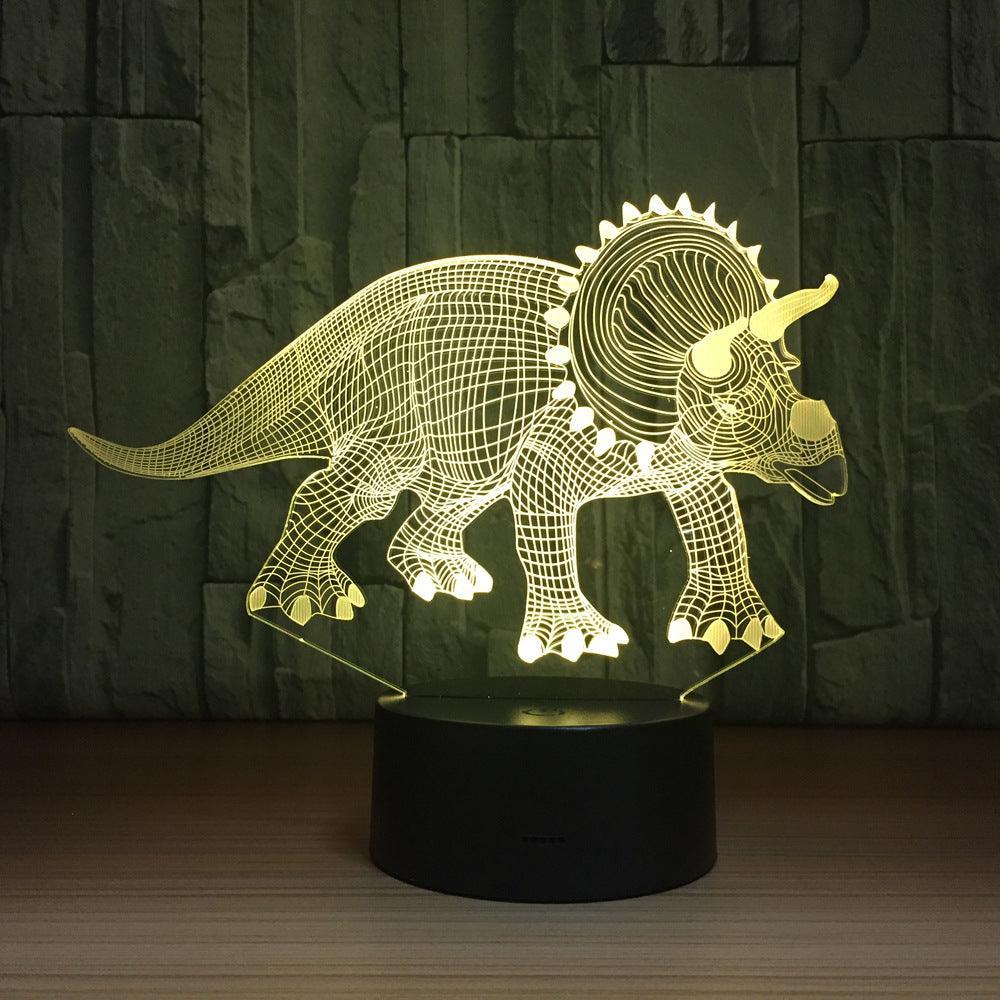 Triceratops 3D Optical Illusion Lamp - 3D Optical Lamp
