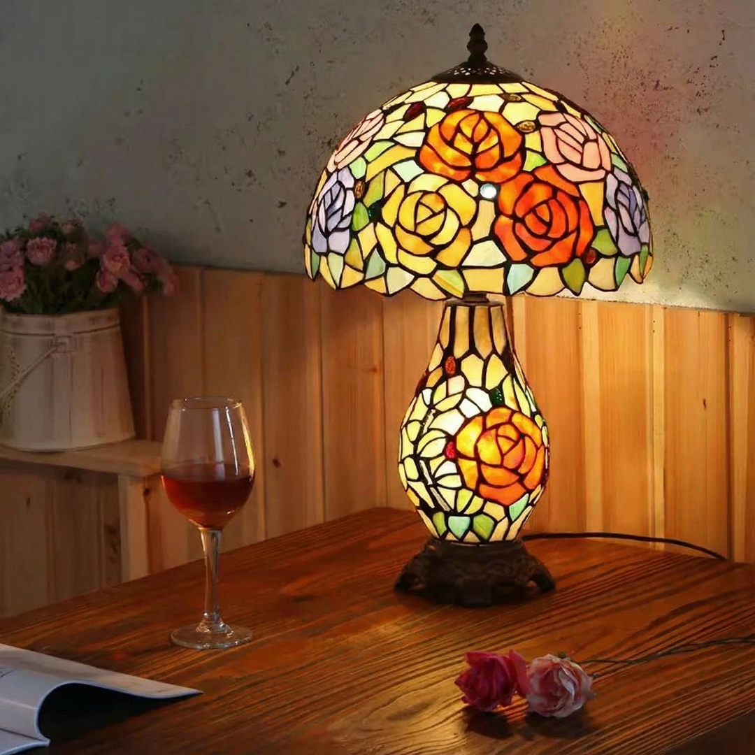 Tiffany Stained Glass Table Lamp