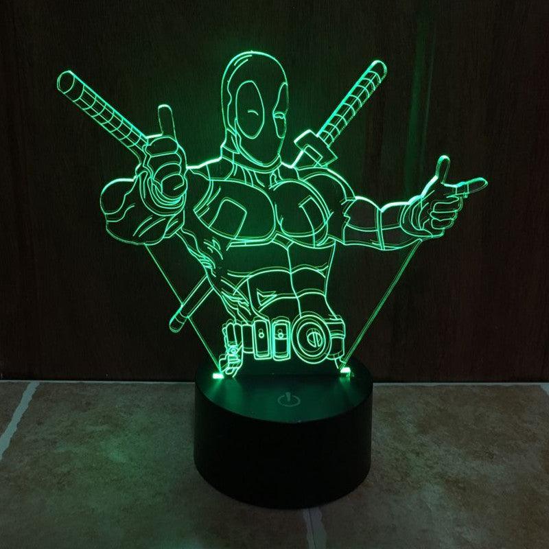Deadpool Posing Illusion Lamp-3D Optical Lamp