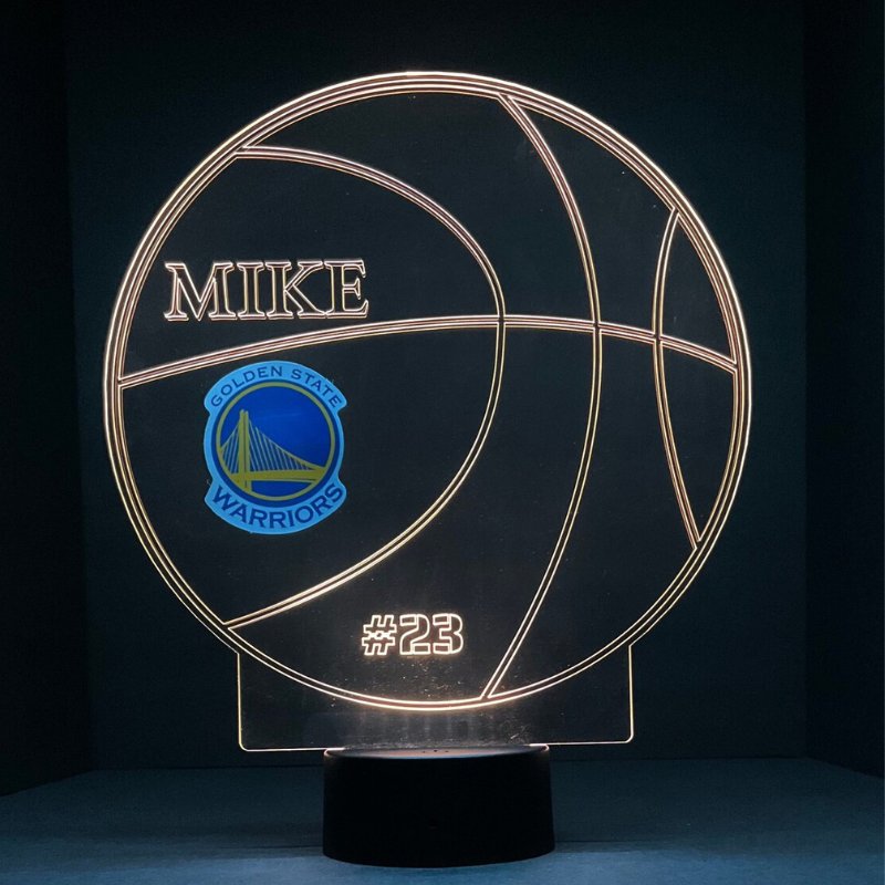 Golden State Warriors Light Up Basketball LED Sports Fan Lamp