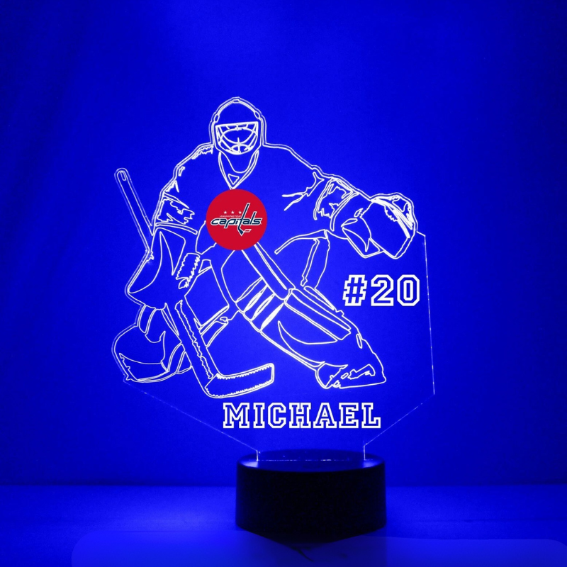 Personalized Washington Capitals Goalie Lamp 