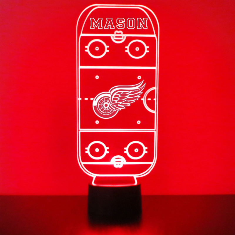Personalized Detroit Red Wings Night Light