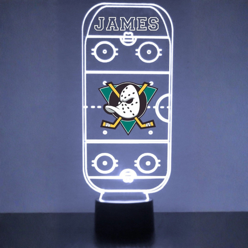 Personalized Anaheim Ducks Night Light NHL Hockey LED Sports Fan Lamp
