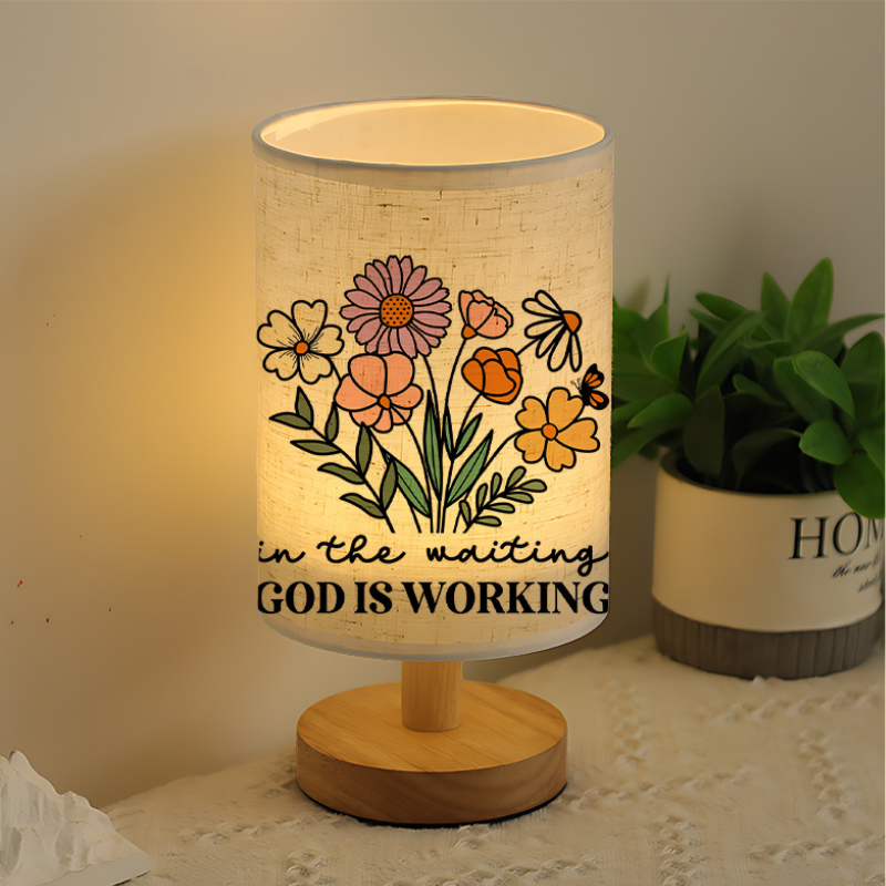 In The Waiting Floral Printed Table Lamp