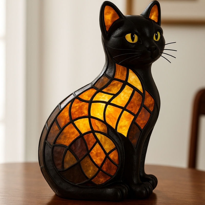 Stained Glass Cat Lamp-3D Optical Lamp
