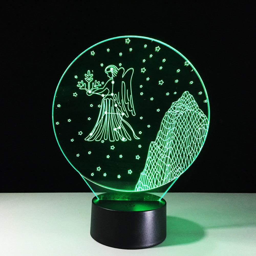 Virgo Horoscope 3D Optical Illusion Lamp - 3D Optical Lamp
