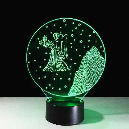 Virgo Horoscope 3D Optical Illusion Lamp - 3D Optical Lamp
