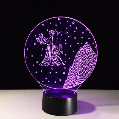 Virgo Horoscope 3D Optical Illusion Lamp - 3D Optical Lamp