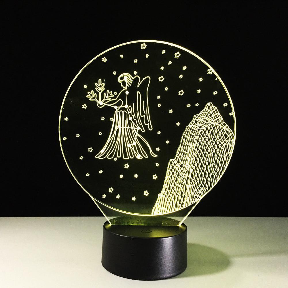 Virgo Horoscope 3D Optical Illusion Lamp - 3D Optical Lamp