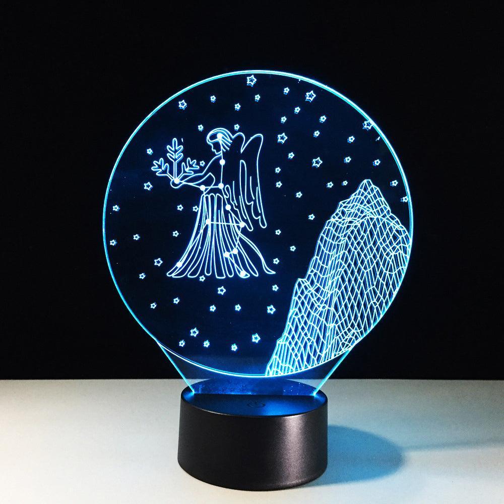 Virgo Horoscope 3D Optical Illusion Lamp - 3D Optical Lamp