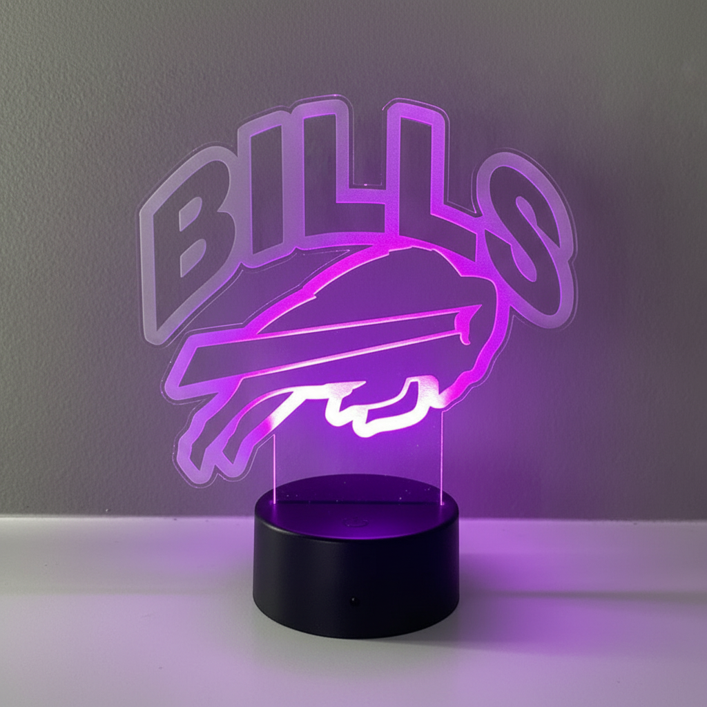 Buffalo Bills 16 Color Custom Order LED Acrylic Light