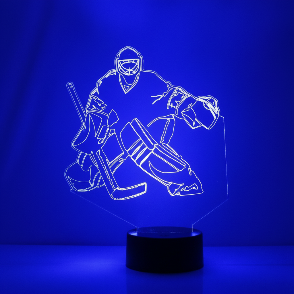 Vegas Golden Knights Goalie Themed Personalized LED Lamp