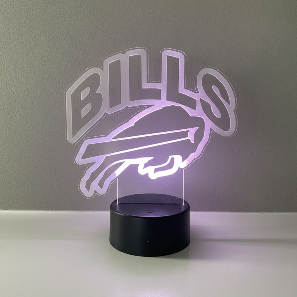 Buffalo Bills 16 Color Custom Order LED Acrylic Light