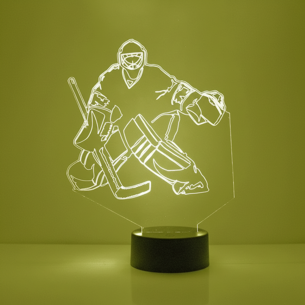 Vegas Golden Knights Goalie Themed Personalized LED Lamp
