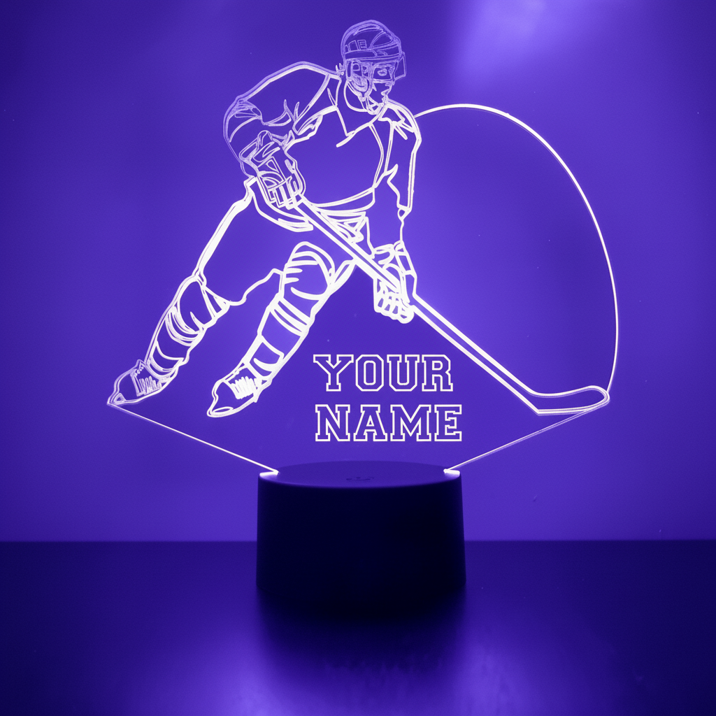 Los Angeles Kings Personalized Hockey Player LED Acrylic Lamp