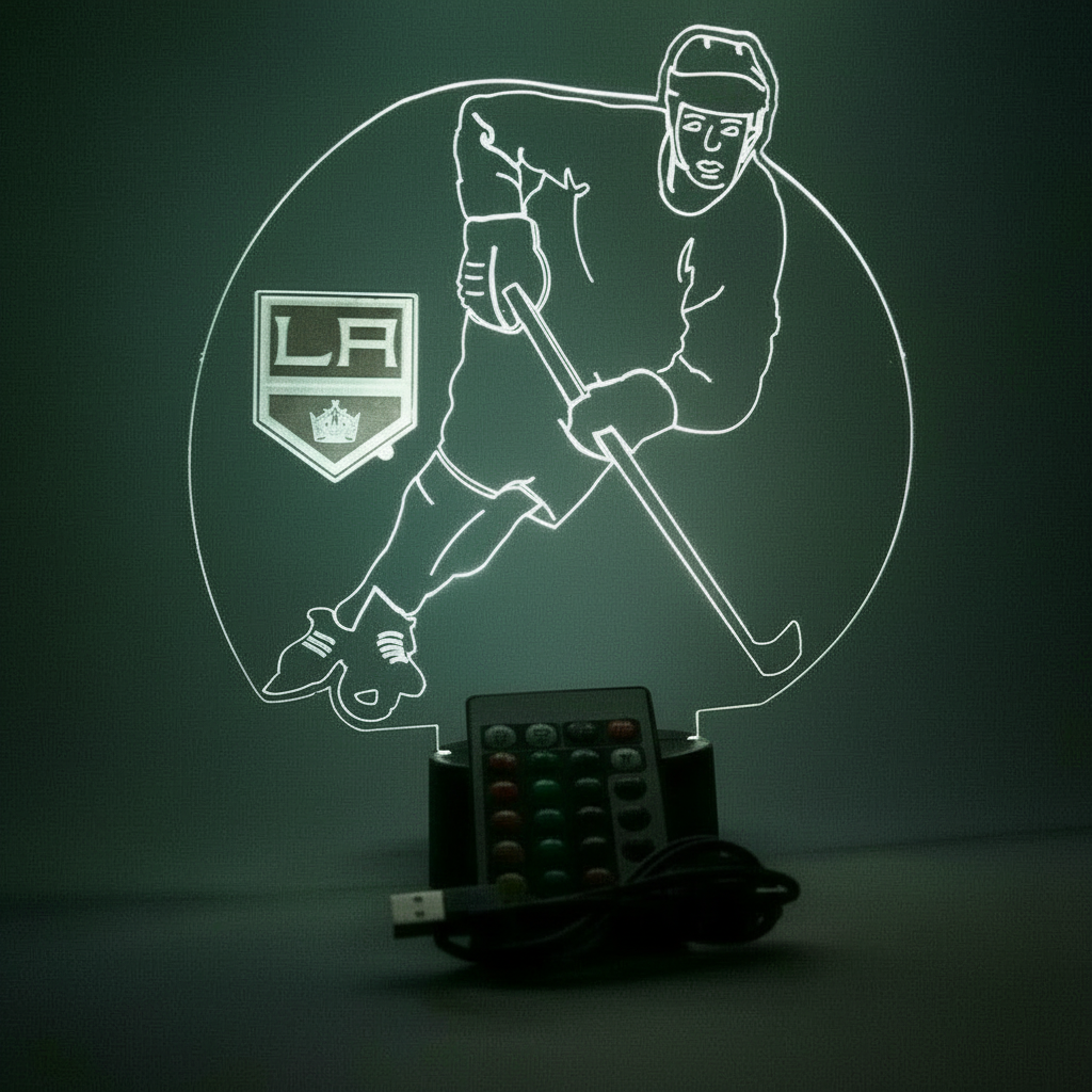 Los Angeles Kings Custom Hockey Player LED Acrylic Lamp
