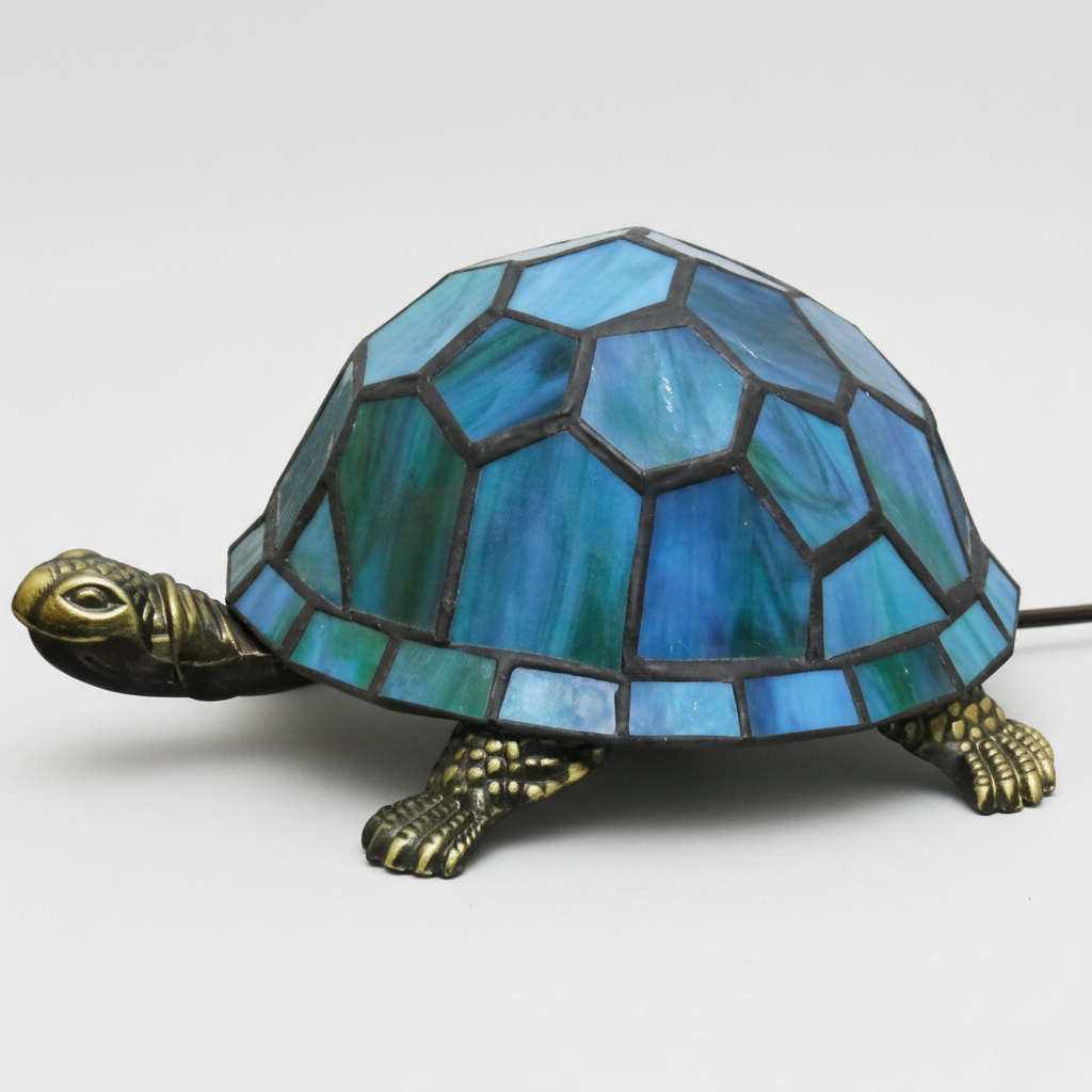 Turtle Shaped Stained Glass Lamp