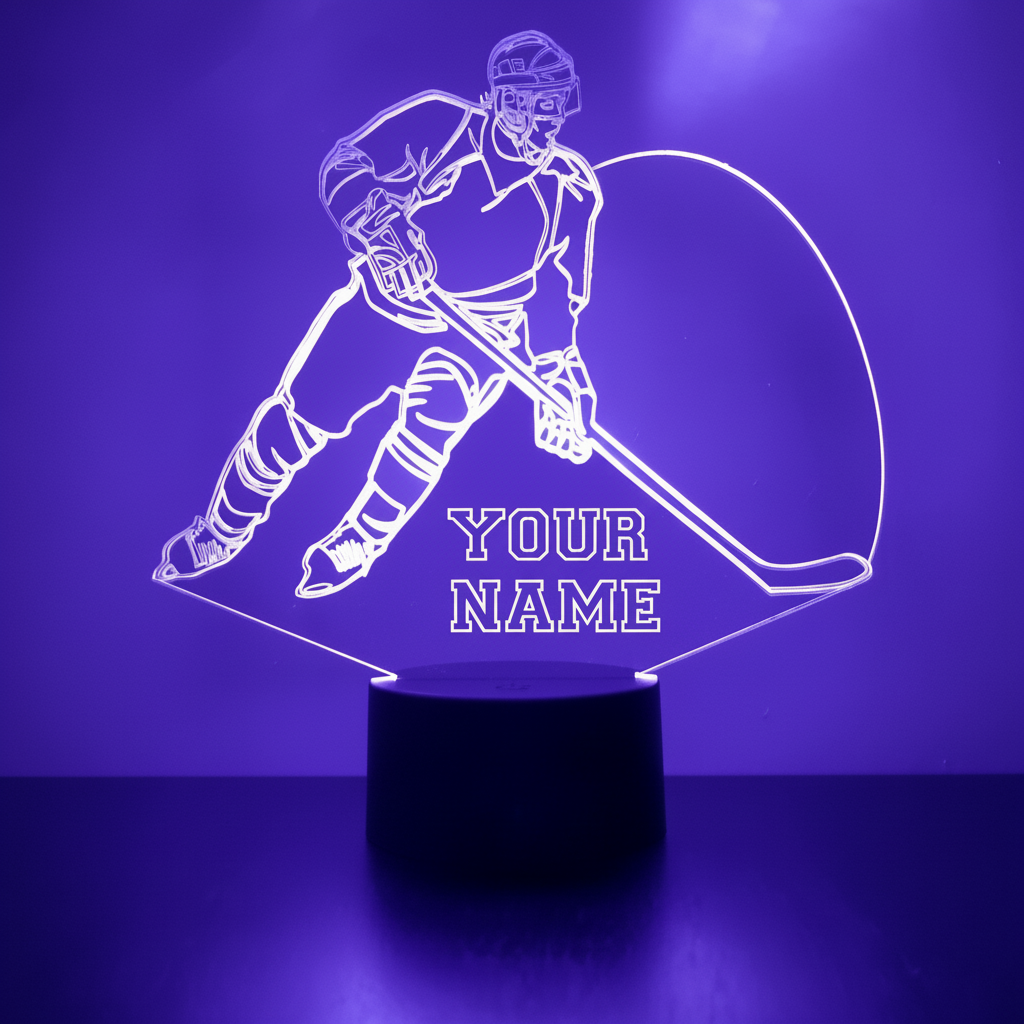 San Jose Sharks Personalized Hockey Player Shaped LED Display Lamp