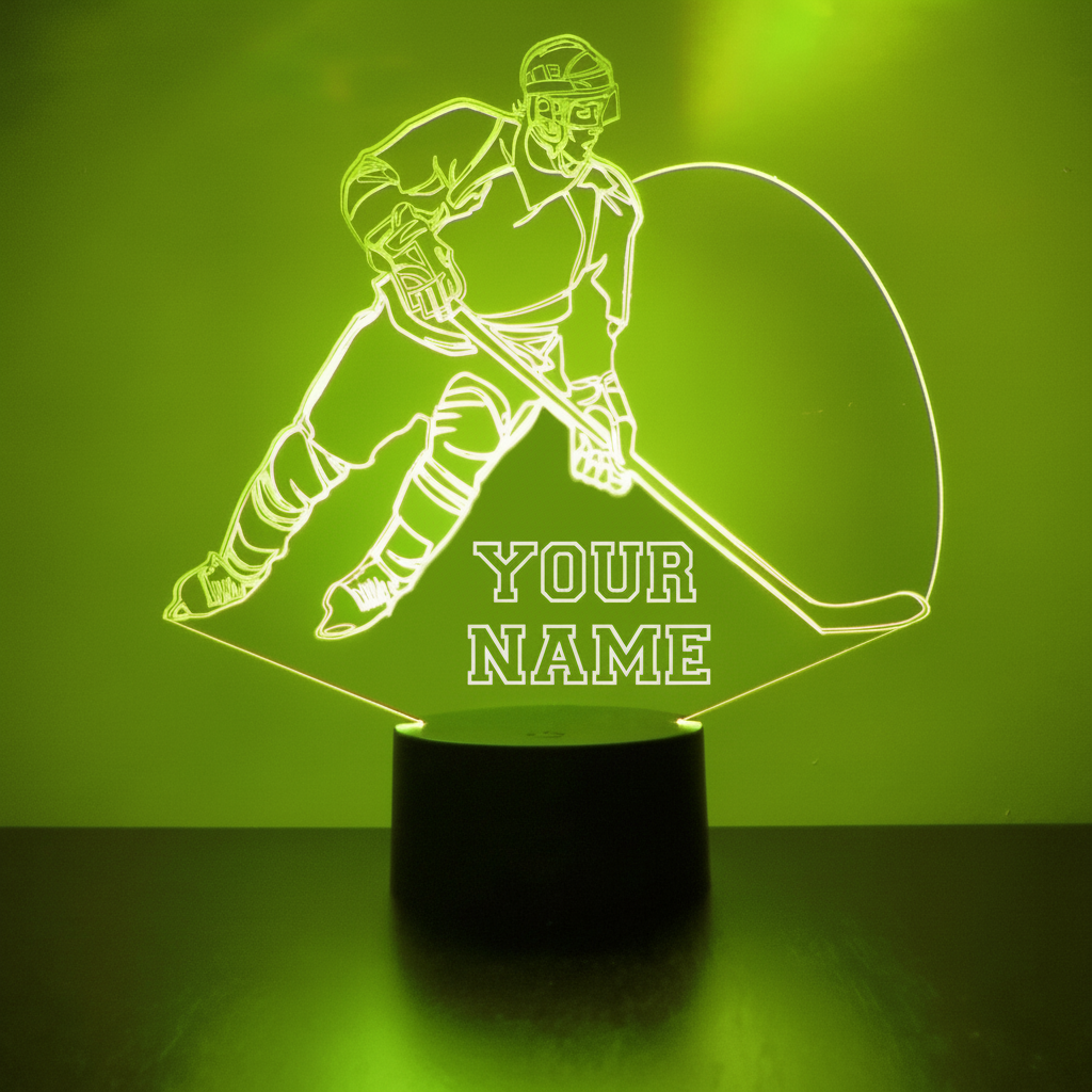 San Jose Sharks Personalized Hockey Player Shaped LED Display Lamp