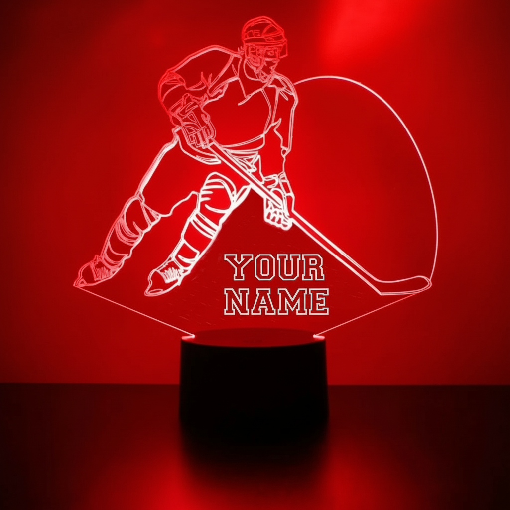 San Jose Sharks Personalized Hockey Player Shaped LED Display Lamp