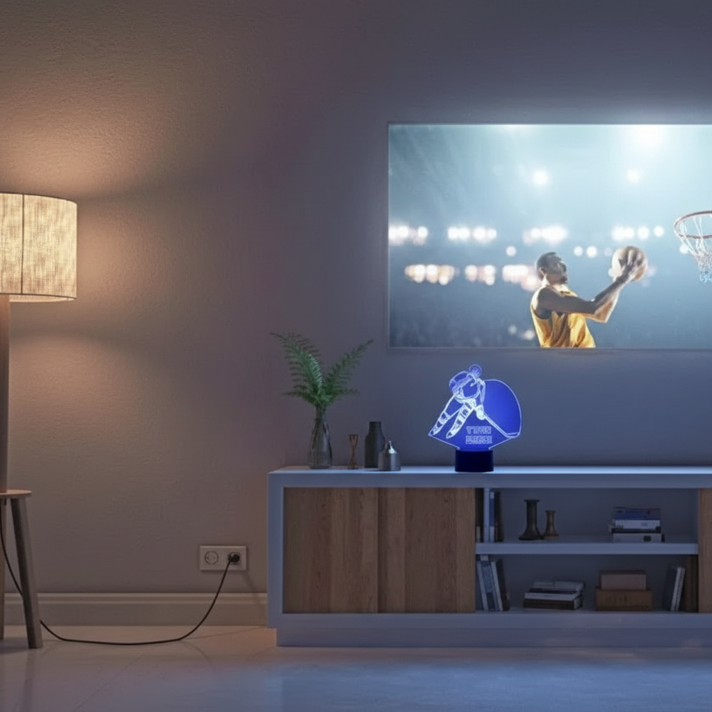 San Jose Sharks Personalized Hockey Player Shaped LED Display Lamp