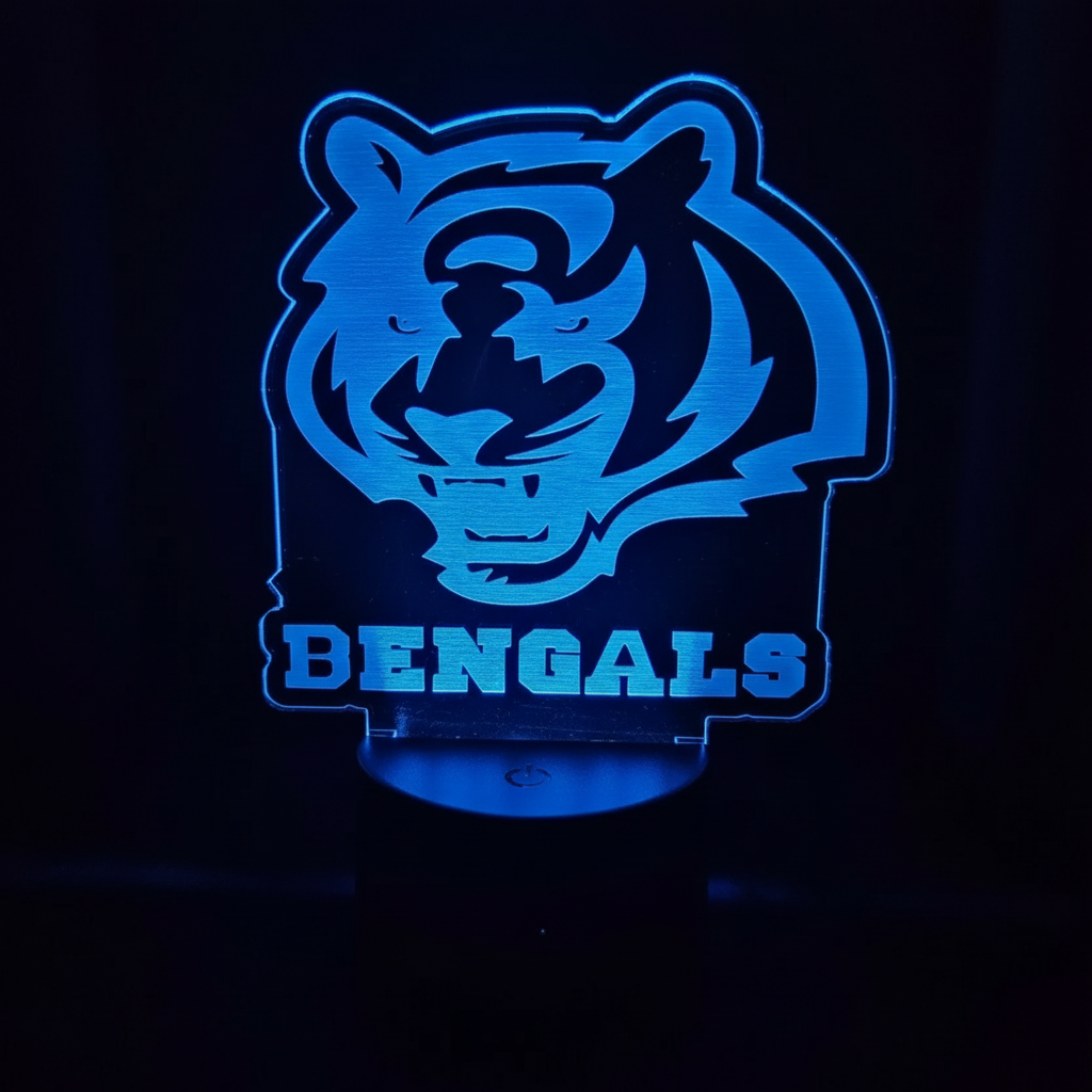 Cincinnati Bengals 3D LED Night Light 16 Color Changing Acrylic Decor W/Remote
