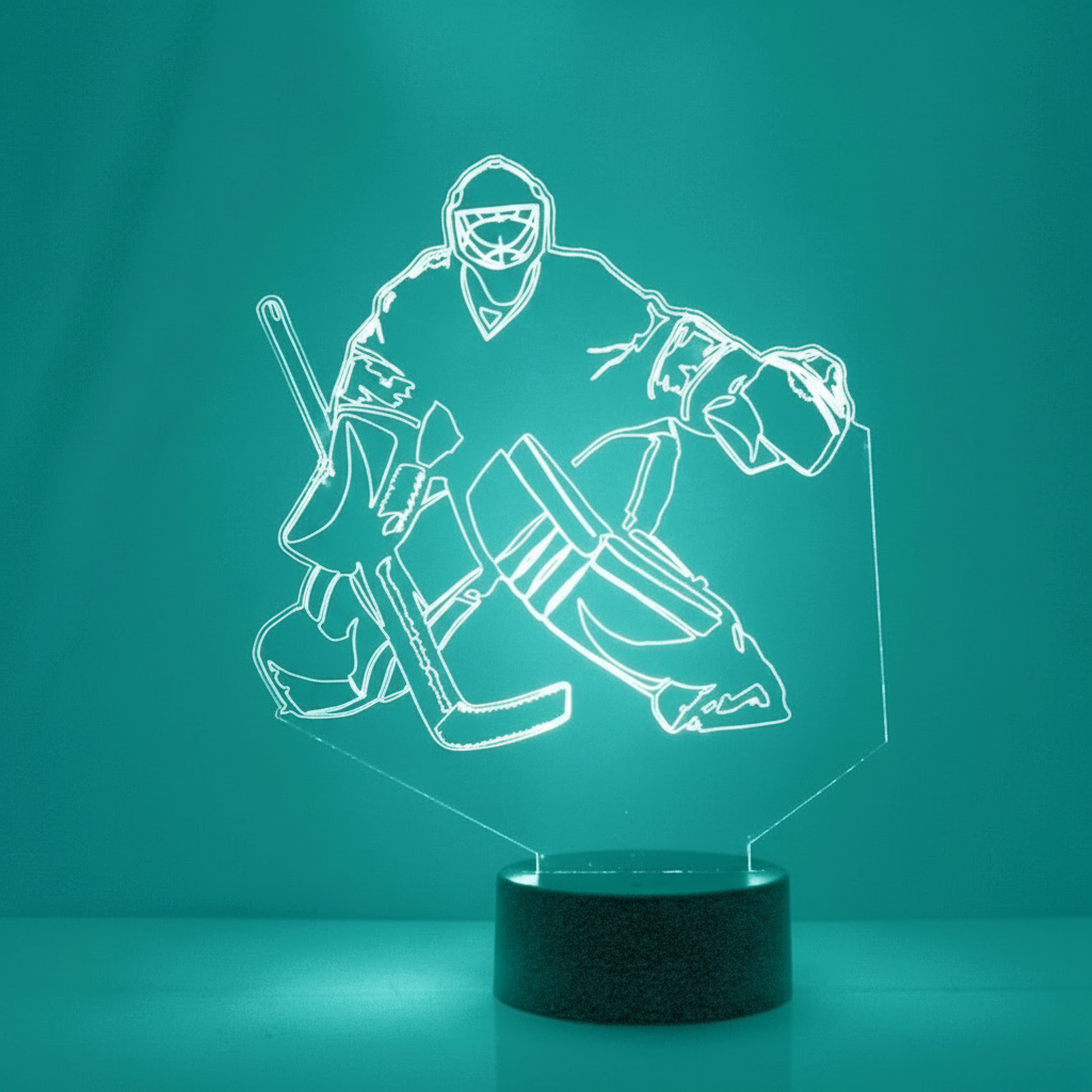 Vegas Golden Knights Goalie Themed Personalized LED Lamp