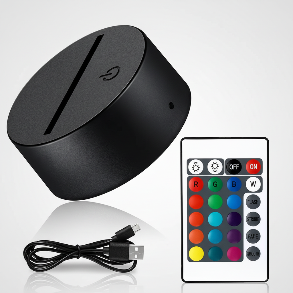 Miami Dolphins LED Lamp – 16-Color Remote-Controlled Night Light