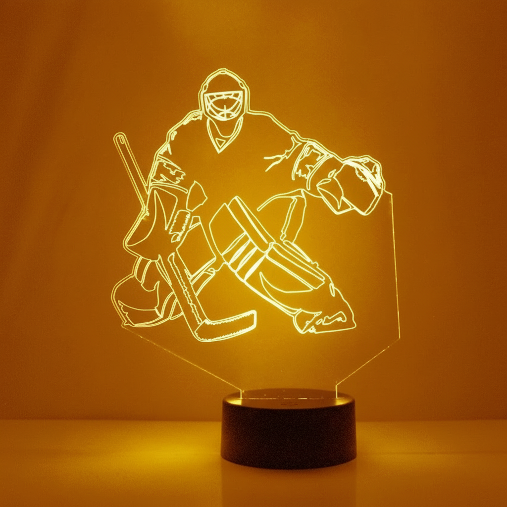 Vegas Golden Knights Goalie Themed Personalized LED Lamp
