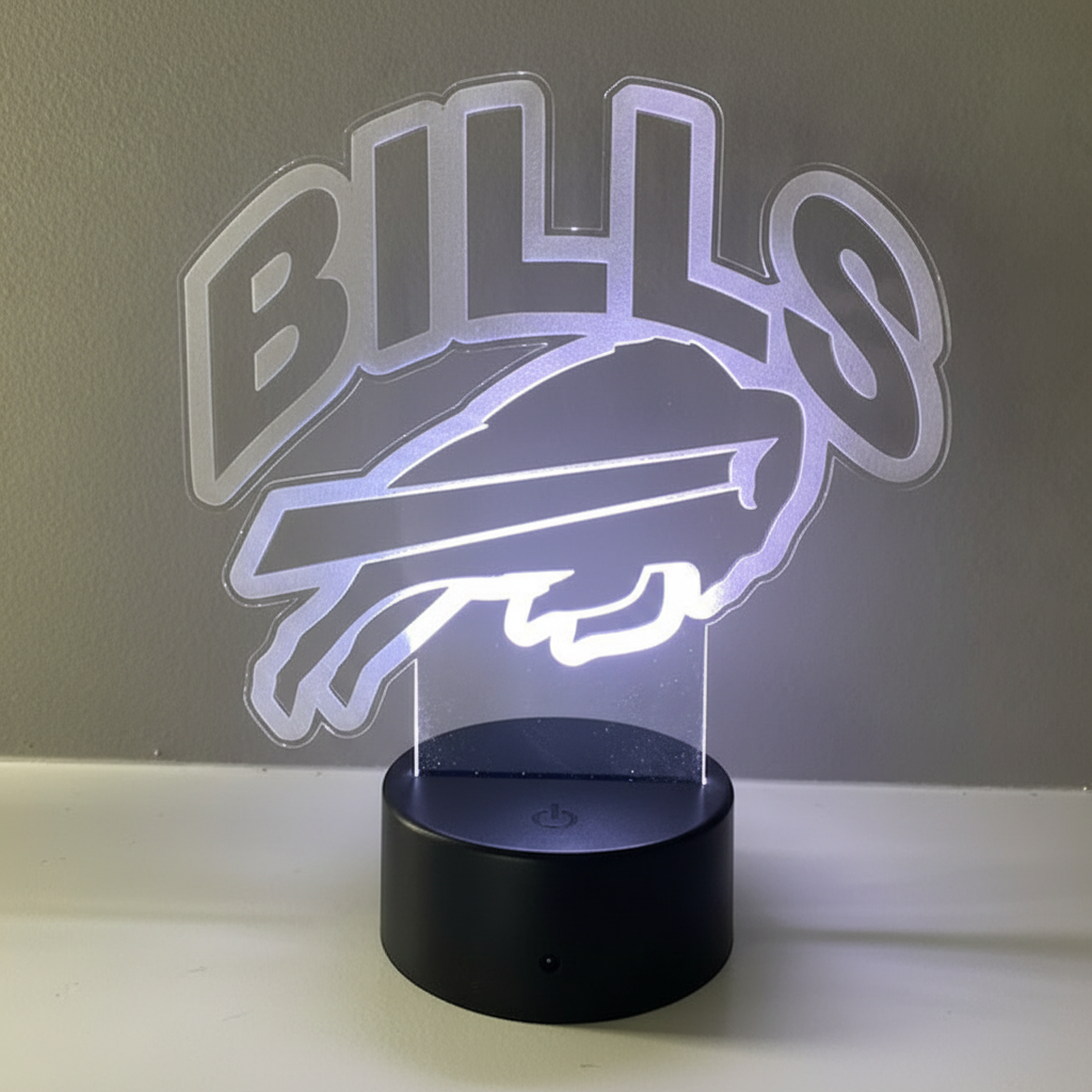 Buffalo Bills 16 Color Custom Order LED Acrylic Light
