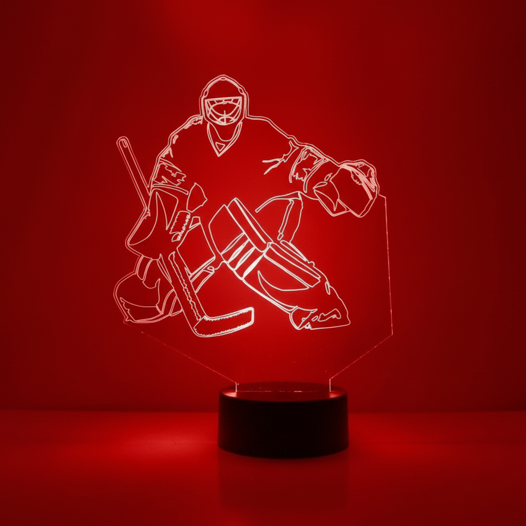 Vegas Golden Knights Goalie Themed Personalized LED Lamp