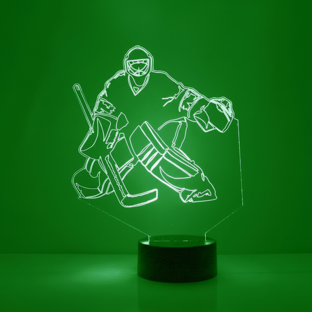 Vegas Golden Knights Goalie Themed Personalized LED Lamp