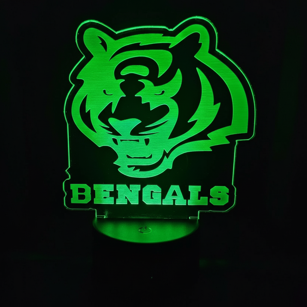 Cincinnati Bengals 3D LED Night Light 16 Color Changing Acrylic Decor W/Remote
