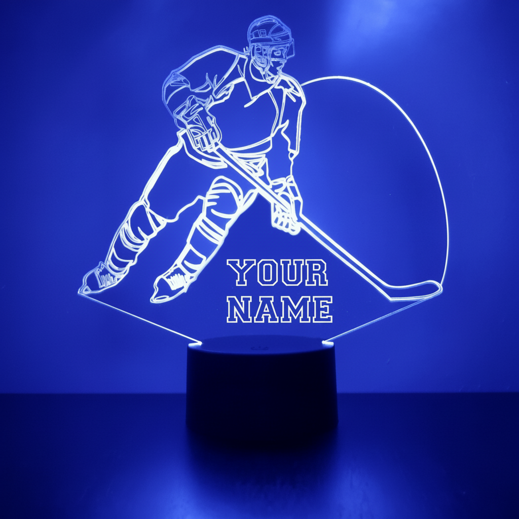 Los Angeles Kings Personalized Hockey Player LED Acrylic Lamp