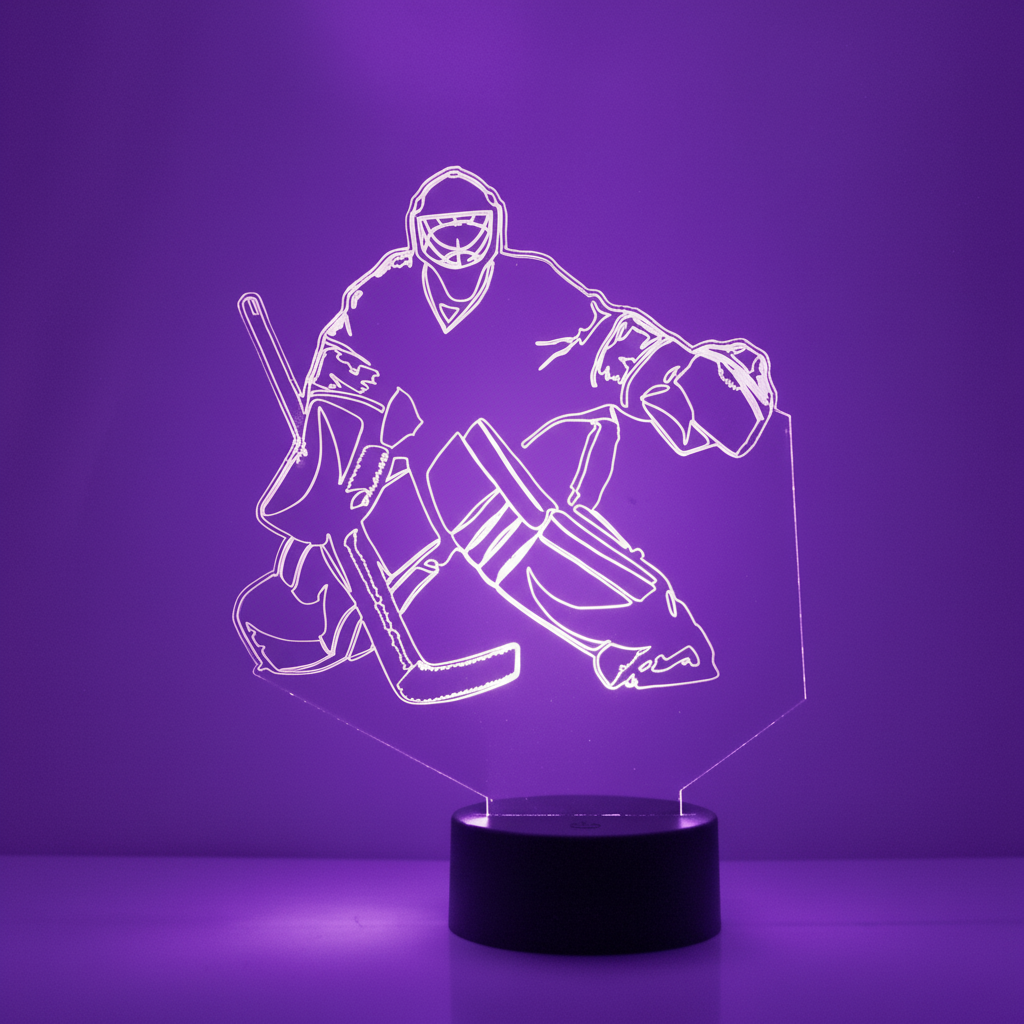 Vegas Golden Knights Goalie Themed Personalized LED Lamp