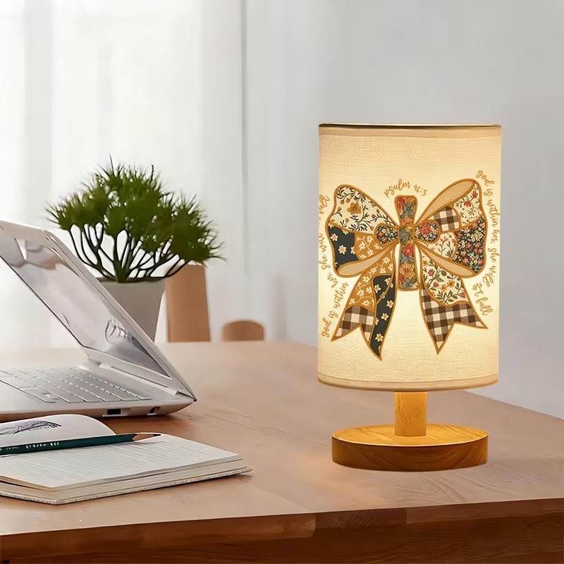 Bow Themed USB Powered Bedside Lamp