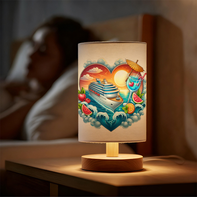 A Modern USB Powered Linen Table Lamp