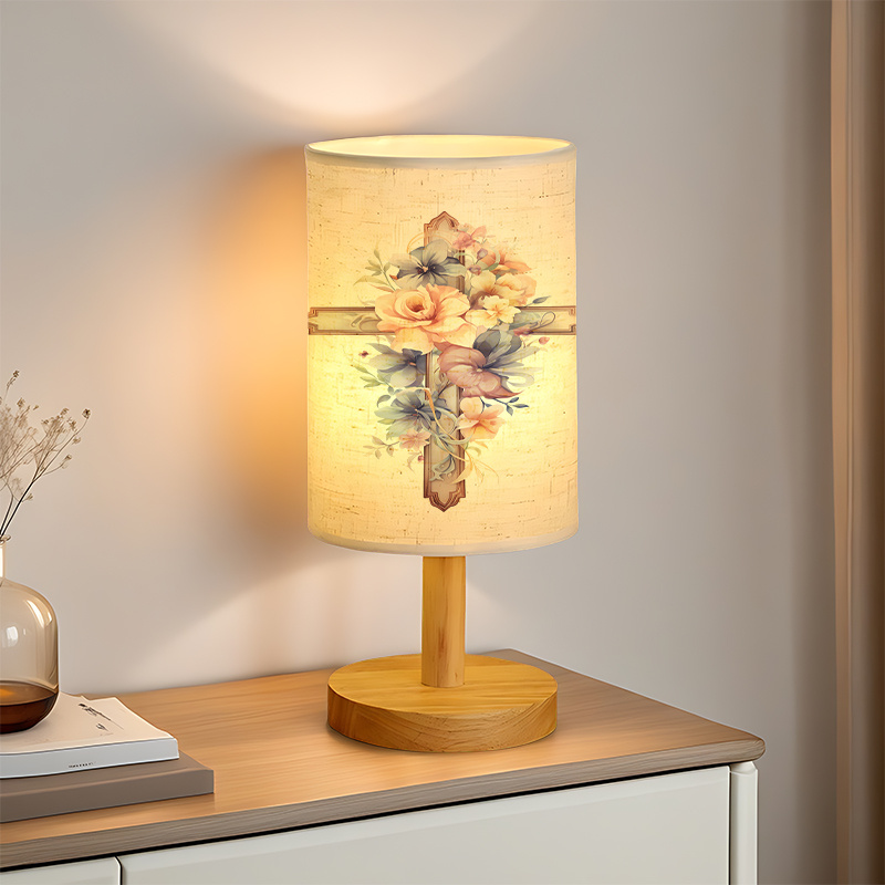A Modern USB-powered Linen Lamp with a Unique Design and Exquisite Pattern