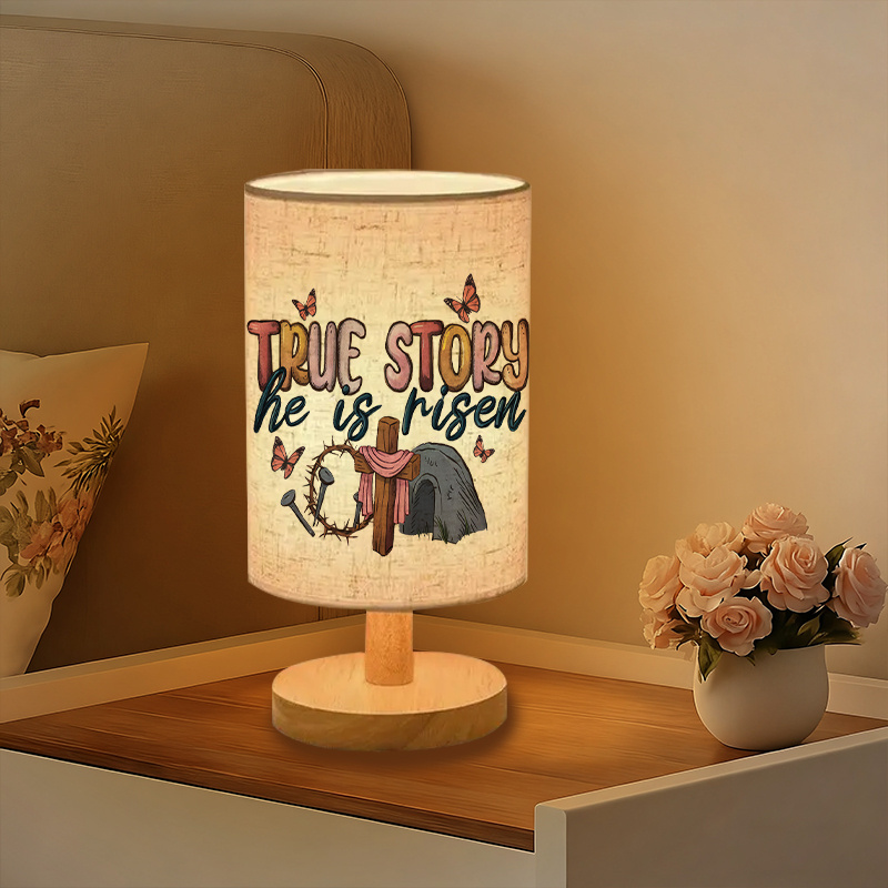Modern USB-Powered Linen Table Lamp with Unique Design & Exquisite Patterns