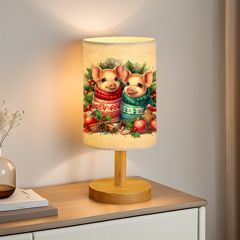  linen lamp gift for family and friends bedside decoration