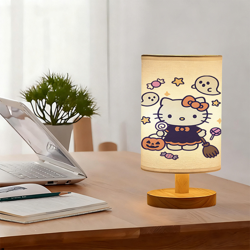 modern Sanrio USB-powered linen lamp with a creative design