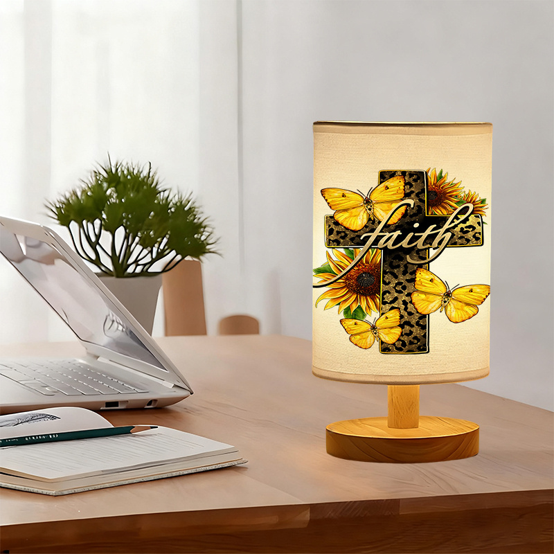 USB-powered Linen Lamp Exquisite Patterns Unique Design